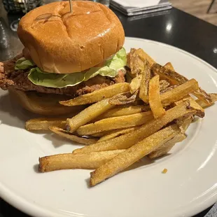 Chicken sandwich &amp; fries