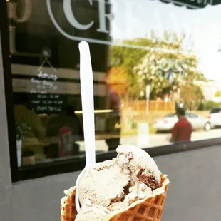 Cappuccino in a waffle cone. #IceCream2016