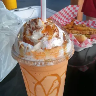 Pumpkin milkshake - super delish!