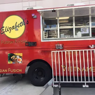 a red food truck