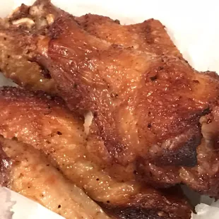 Wings are cooked perfectly.  Sweet &amp; savory.