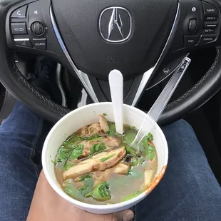 Grilled chicken ramen