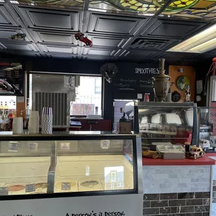 the interior of a coffee shop