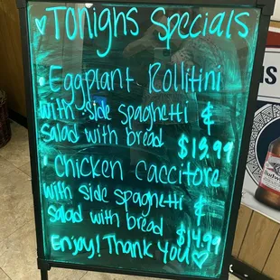 a menu for a special occasion