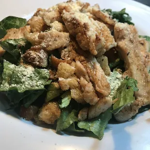 Grilled chicken Caesar salad.