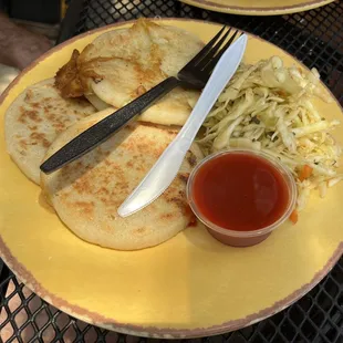 Pupusas with curtido