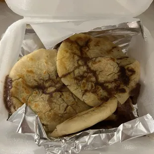 Black bean + cheese pupusas