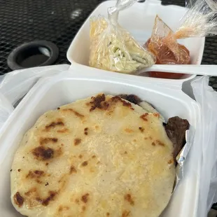 Bean and cheese Pupusa