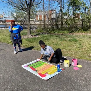 Poetry painting on the trail!