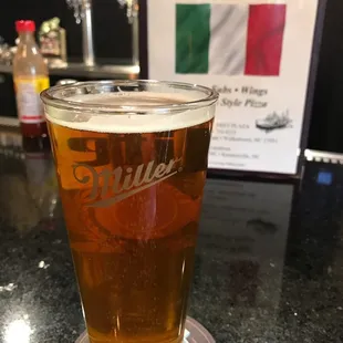 Locally brewed Wise Man usually on tap!