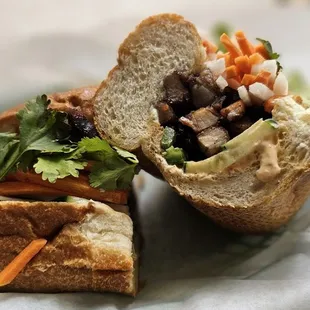 Grilled pork banh mi