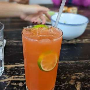 summer in sapa - gin, aperol, rhubarb, strawberry, lime, tonic water
