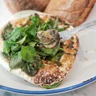 Escargot in lemon butter with chewy baguette