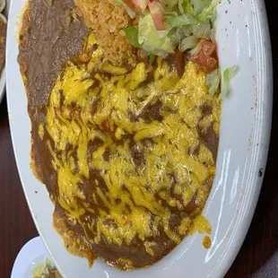 Cheese Enchiladas with Bean &amp; Cheese Chalupa