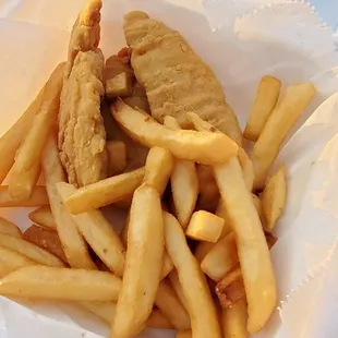 Chicken and fries