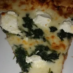 White spinach pizza