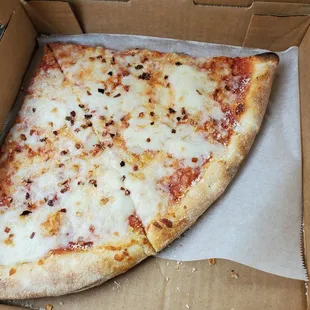 a slice of cheese pizza