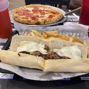 a sandwich and french fries