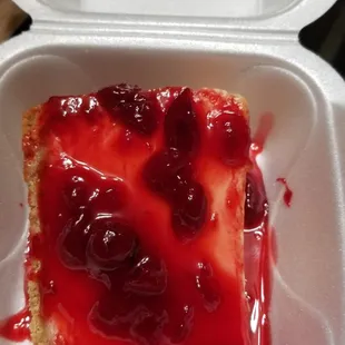 Cherry cheesecake.