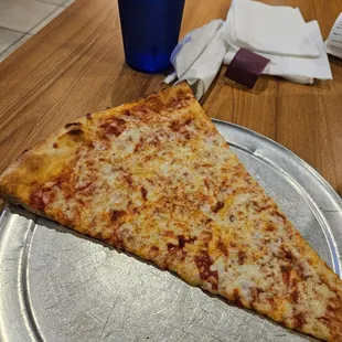 a slice of cheese pizza