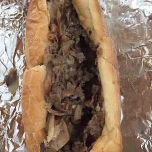 My husbands cheesesteak with onions and mushrooms was bad ass! Great flavor!