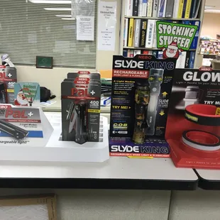 NEBO Flashlights, Tumbler holder, knife &amp; Powerbank all with built in lights