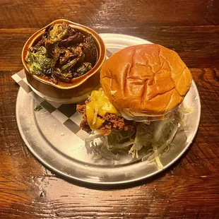 Buttermilk Chicken Sandwich w/ Brussels Sprouts