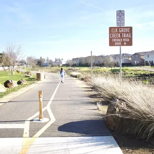 Entering Elk Grove Creek Trail