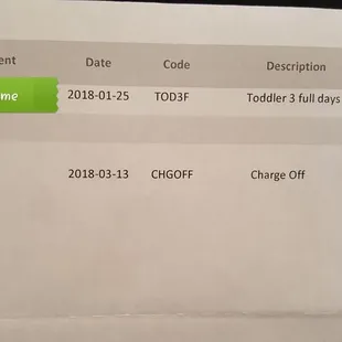 Bill from Debt Collector