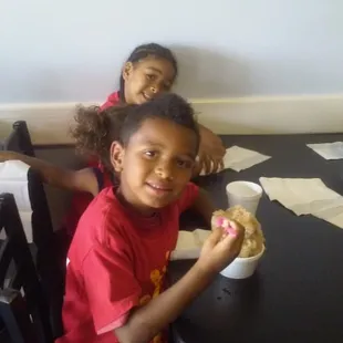 My son on a kindercare field trip to snow bites they love it