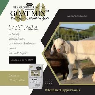 Our Goat Mix is available at all participating retailers or by special order at your local feed store.