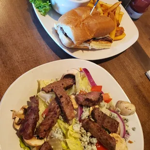 two plates of food