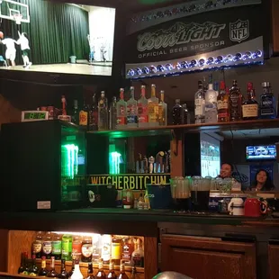 The bar space in the corner
