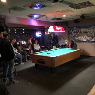 Only one pool table, but it stays busy! Good group of regular players here.