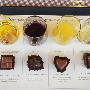 Wine and chocolate pairing