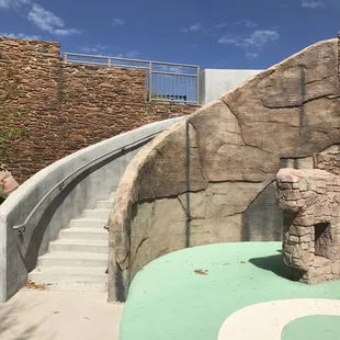 Stairs up to big slide