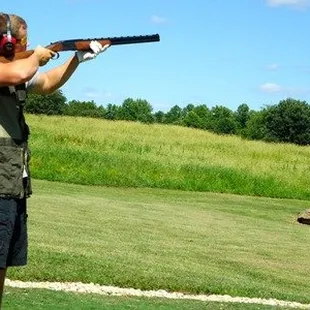 With licenses, safety coaches and advance arrangements skeet shooting.