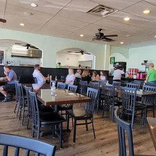 customers sitting at tables