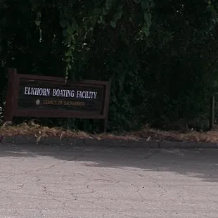 Entry sign to Elkhorn Boat Launch as seen from Garden Highway