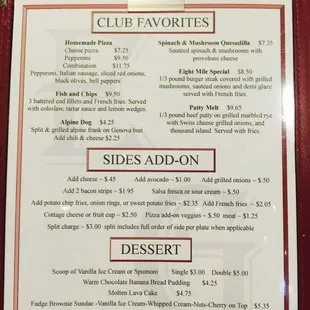 daily menu 10/16/14