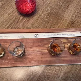 Bourbon sampler