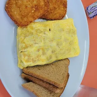 Sausage meat omelette