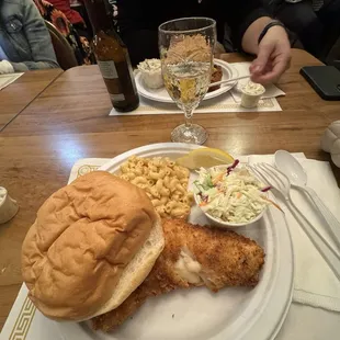 small fried fish w/2 sides