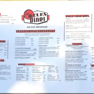 2023 Breakfast menu