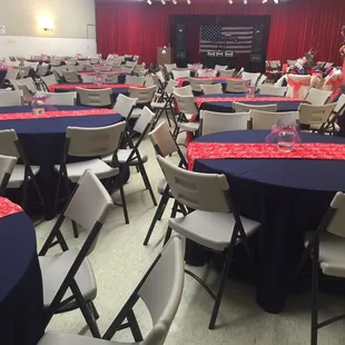 Banquet Room at Hanford Elks Lodge. Great for wedding, parties, ceremonies and more.  Seat up to 200 guests
