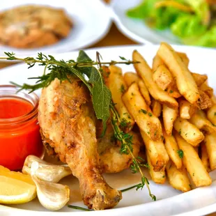 October 2024 $25 Capital Plate Lunch Special featuring our beloved Fried Chicken with Parsley Fries, Baby Lettuces, and Cookie