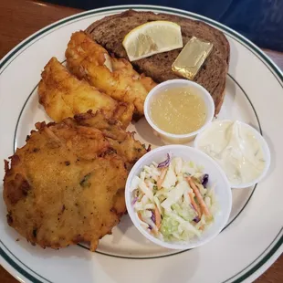 2 piece fish fry and potato pancakes