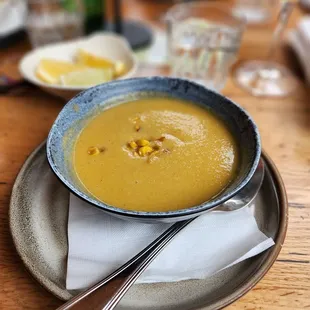 Soup du jour: delicious corn soup