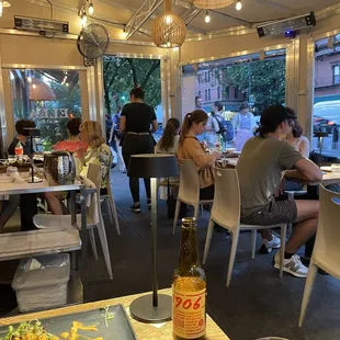 Covered outdoor seating