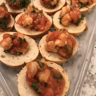 Shrimp bruschetta